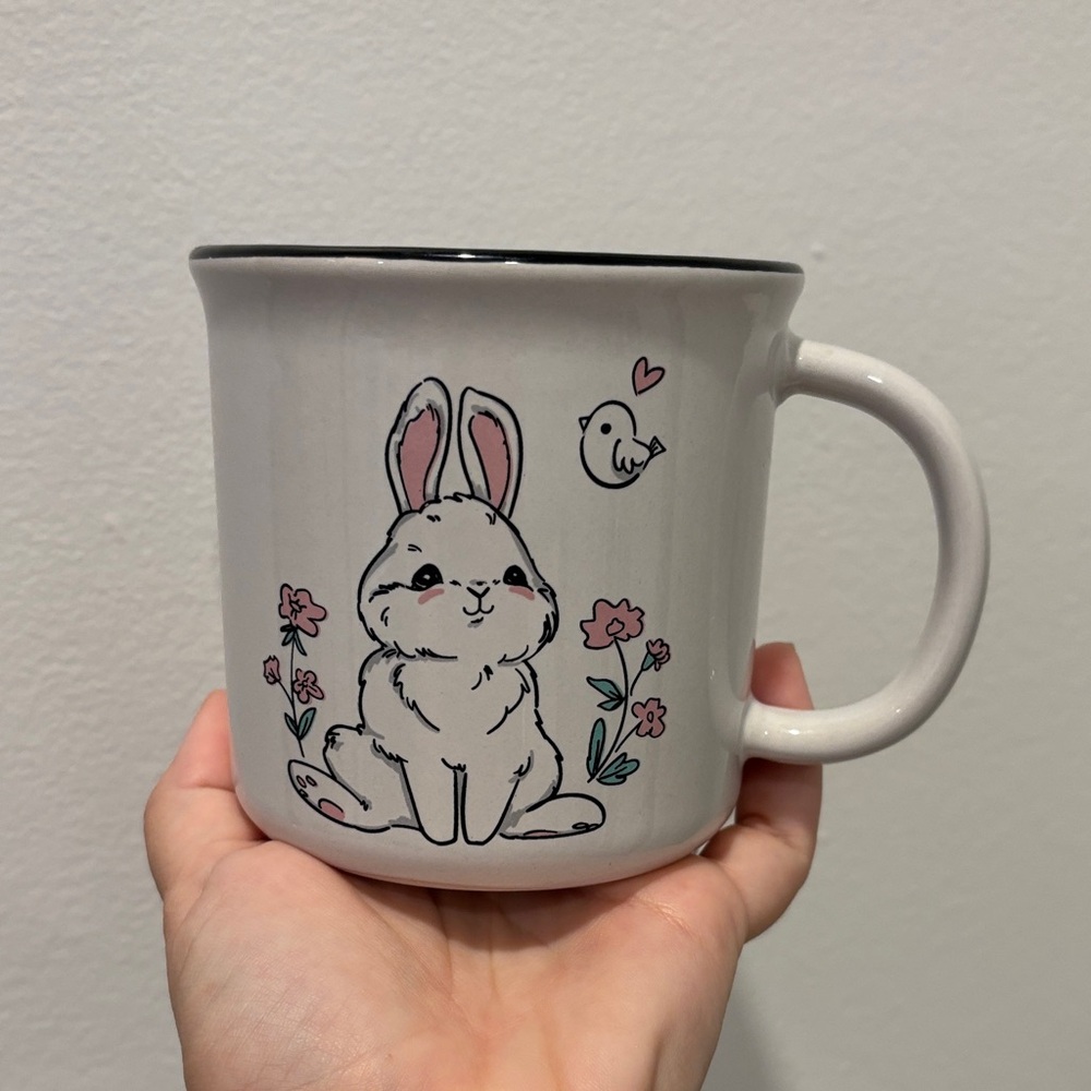 Mug - Great Condition! Spring, Bunny, Easter, Happy - Picture 1 of 4